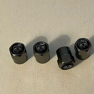 Dodge Logo Valve Stem Caps in Gray set of 4 NWT